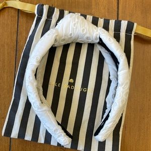 Lele Sadoughi white eyelet headband